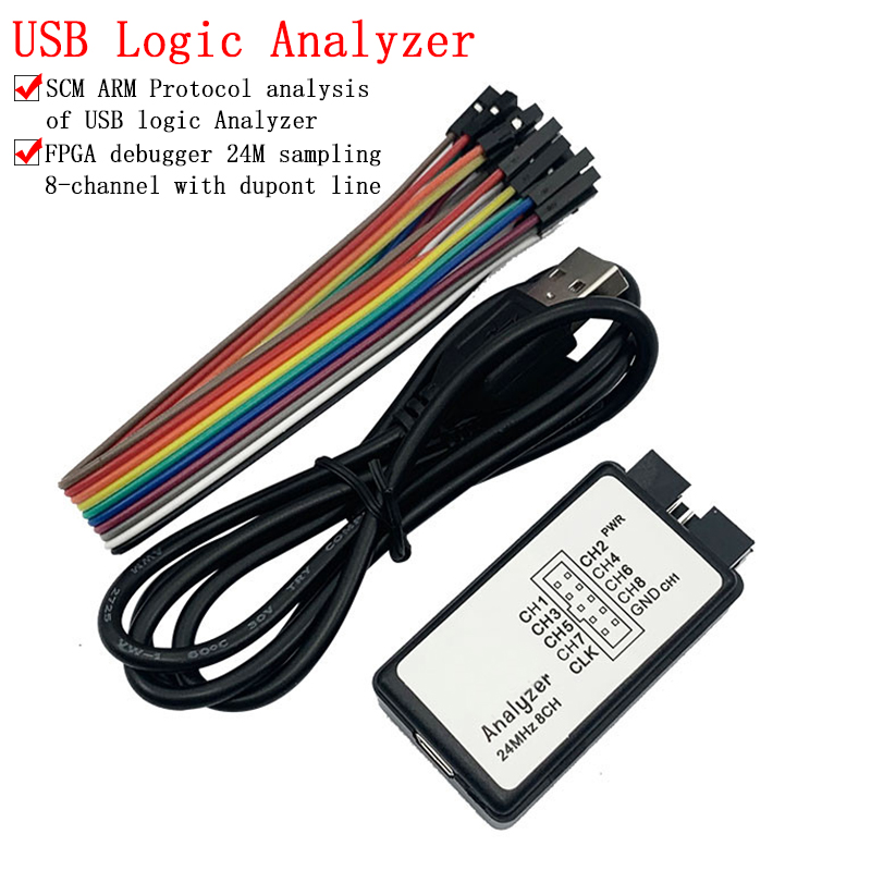 Logic Analyzer Usb - USB-Logik analysator 24MHz 8 Kanal 24