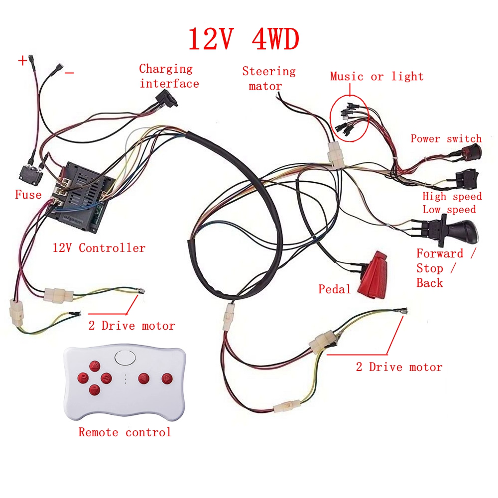 Diy Kit Elektronik - Kinder Elektroauto DIY modifizierte Kabel und