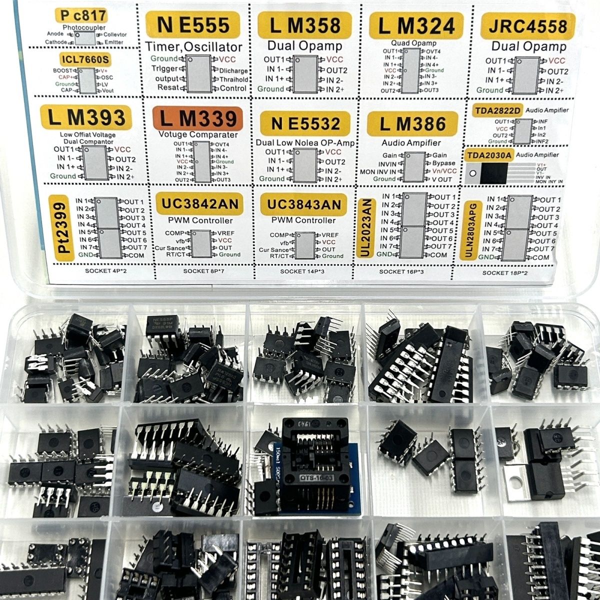 Diy Electronics For Home - 150-teiliges Sortiment IC-Chip-Kit Operationsverstärker Oszillator PC817