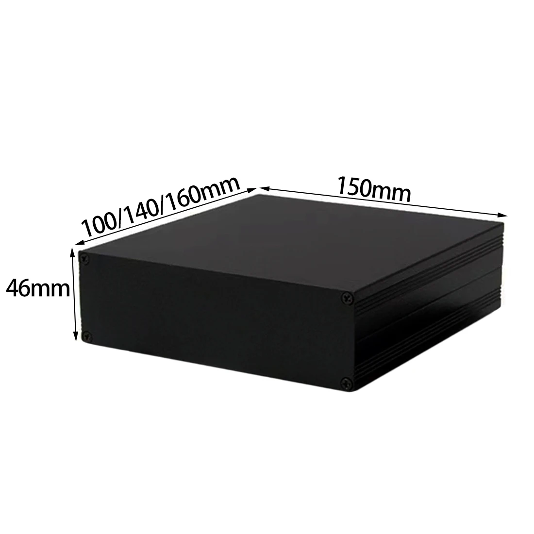 Diy Waterproof Electronics - Aluminium gehäuse 150*46*140/160mm wasserdichte Split-Box Silber/Schwarz