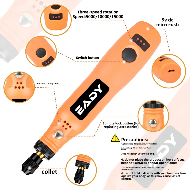 USB-Akku-Rotationswerkzeug-Set – Diy Kit Elektronik Bewertung und Preis